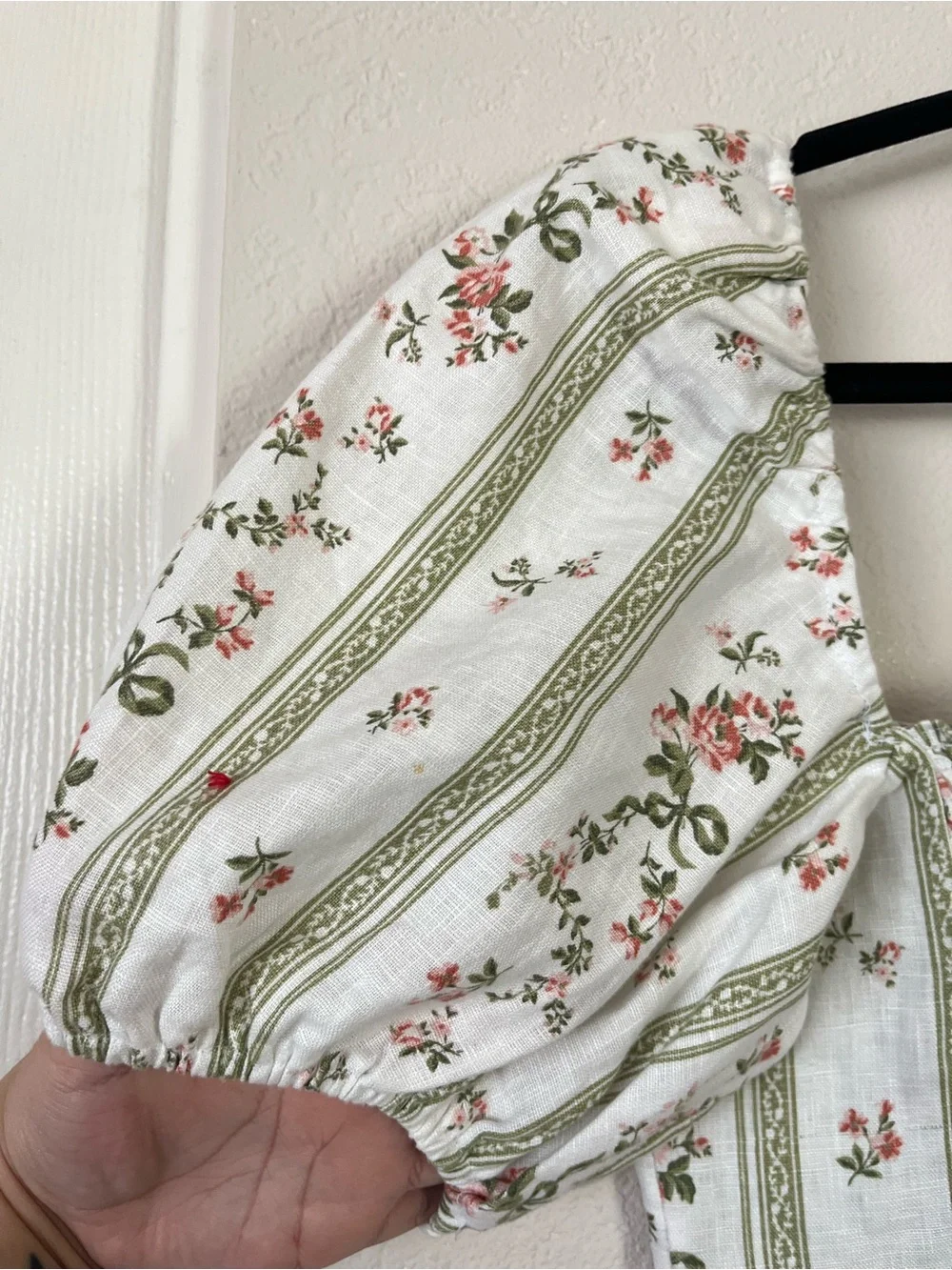Reformation Arancini Puff Sleeve Top Heath Floral Renaissance Milkmaid Peasant
